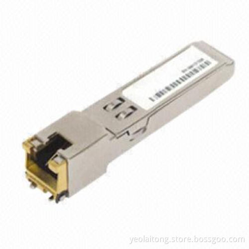 Copper SFP 10/100/1000M Transceiver, 100m Hot Pluggable, RJ45 Port